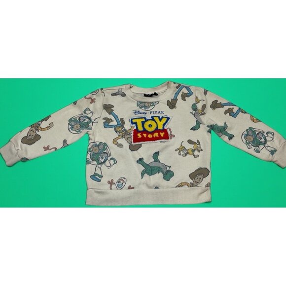 Disney Pixar Toy Story Unisex  3T Off White  Sweatshirt All Over Print - Picture 1 of 10
